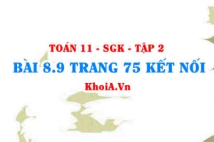 Bài 8.9 trang 75 Toán 11 Kết nối tri thức Tập 2